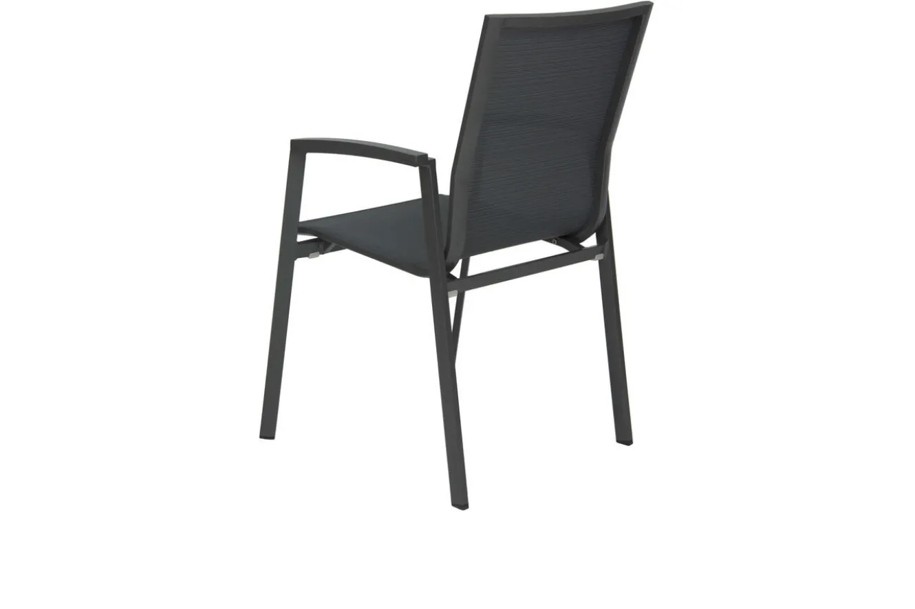 STERN New Top Stapelsessel, anthrazit/karbon, Aluminium/Textil, 65x57x89 cm, pulverbeschichtet, stapelbar
