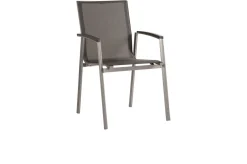STERN New Top Stapelsessel, graphit/silbergrau, Aluminium/Textil, 65x57x89 cm, pulverbeschichtet, stapelbar