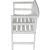 VILLANA Gartenbank, weiß, Akazie, 128 x 54 x 81 cm, 2 Personen, FSC®-zertifiziertes Produkt