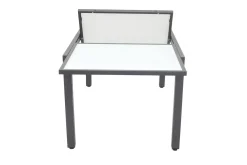 VILLANA Garten-Essgruppe mit 6 Sesseln, anthrazit/grau, Alu/Glas, Tisch ca. 160/220 x 90 cm, ausziehbar, witterungsbeständig, FSC®-zertifiziertes Produkt