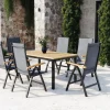 Villana Garten-Essgruppe, 6 Personen, ausziehbarer Tisch 150–200 cm, Aluminium /Eukalyptusholz FSC®-zertifiziert