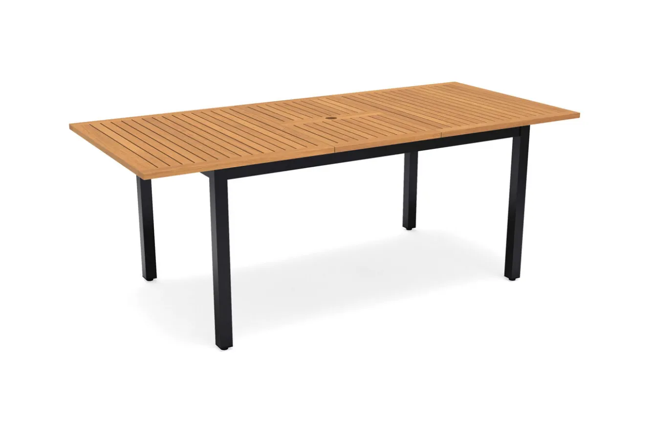 Villana Garten-Essgruppe, 6 Personen, ausziehbarer Tisch 150–200 cm, Aluminium /Eukalyptusholz FSC®-zertifiziert