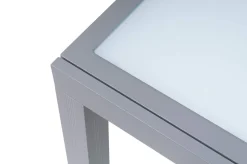 VILLANA Garten-Essgruppe, silber/anthrazit, Alu/ Eukalyptus, Ausziehtisch 160/220 x 90 cm, inkl 8 Klappstühle, FSC®-zertifiziertes Produkt