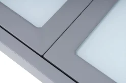 VILLANA Garten-Essgruppe, silber/anthrazit, Alu/ Eukalyptus, Ausziehtisch 160/220 x 90 cm, inkl 8 Klappstühle, FSC®-zertifiziertes Produkt