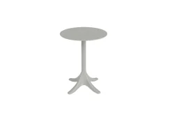 VILLANA Pico Curve Balkon-Set, grau, Kunststoff, Tisch Ø 70 cm und 2 Stapelsessel, UV- und wetterfest