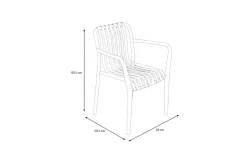 VILLANA Pico Soft Stapelsessel 2er-Set, pestogrün, Kunststoff, 54 x 58,5 x 80,5 cm, stapelbar, UV-beständig