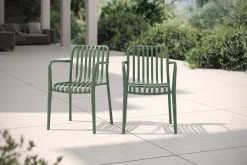 VILLANA Pico Soft Stapelsessel 2er-Set, pestogrün, Kunststoff, 54 x 58,5 x 80,5 cm, stapelbar, UV-beständig