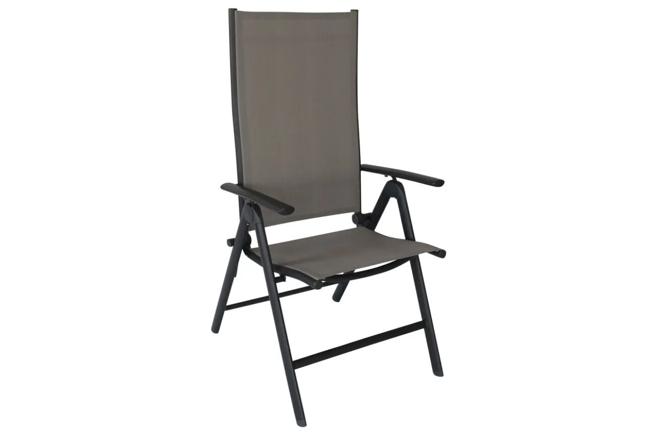 Villana Sylvania Garten-Essgruppe, 6 Personen, ausziehbarer Tisch 160–220 cm, Aluminium/Textil