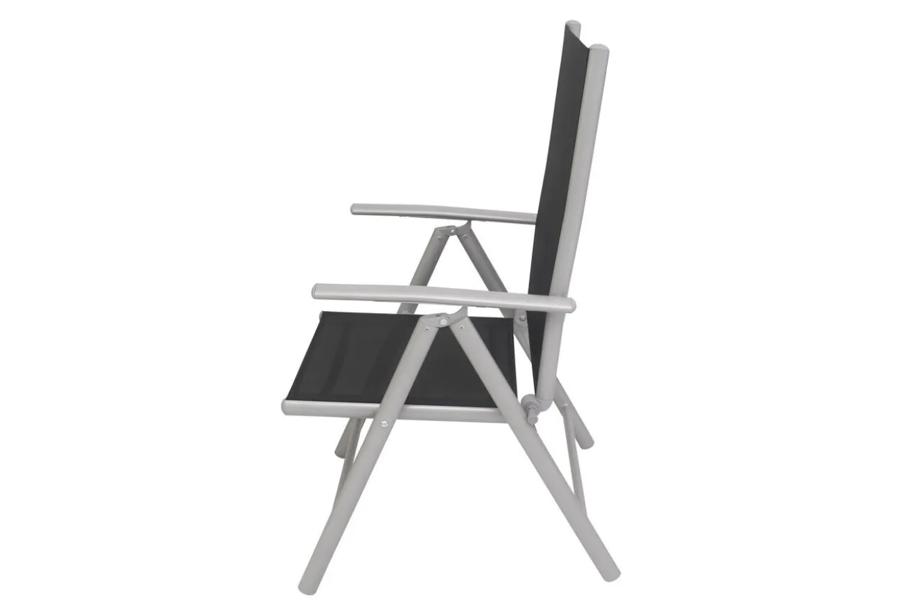 Villana Sylvania Garten-Essgruppe, 6 Personen, ausziehbarer Tisch 160–220 cm, Aluminium/Textil
