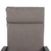 VILLANA Sylvania Garten-Essgruppe mit 6 Klappstühlen, silber/anthrazit, Aluminium/Glas, inkl. Eukalyptus-Armlehnen, ausziehbarer Tisch 160/220 x 90 cm, FSC®-zertifiziertes Produkt