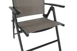 VILLANA Sylvania Klappstuhl, anthrazit/grau, Aluminium/Textil, 67 x 58 x 113 cm, klappbar
