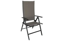 VILLANA Sylvania Klappstuhl, anthrazit/grau, Aluminium/Textil, 67 x 58 x 113 cm, klappbar