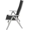 VILLANA Sylvania Klappstuhl, silber/schwarz, Aluminium/Textil, 67 x 58 x 113 cm, klappbar