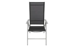 VILLANA Sylvania Klappstuhl, silber/schwarz, Aluminium/Textil, 67 x 58 x 113 cm, klappbar