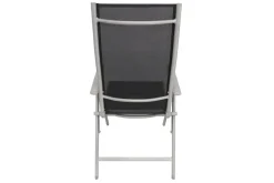 VILLANA Sylvania Klappstuhl, silber/schwarz, Aluminium/Textil, 67 x 58 x 113 cm, klappbar