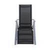VILLANA Sylvania Relaxsessel, silber/schwarz, Alu/Textilene, 67 x 58 x 110 cm, klappbar