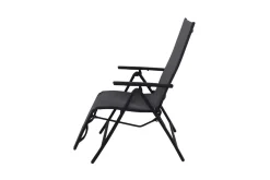 VILLANA Sylvania Relaxsessel, anthrazit/grau, Alu/Textilene, 67 x 58 x 110 cm, klappbar