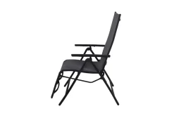 VILLANA Sylvania Relaxsessel, anthrazit/grau, Alu/Textilene, 67 x 58 x 110 cm, klappbar