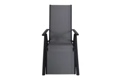 VILLANA Sylvania Relaxsessel, anthrazit/grau, Alu/Textilene, 67 x 58 x 110 cm, klappbar