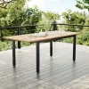 VILLANA Tasmania Ausziehtisch, Schwarz, Aluminium/Eukalyptus, 150 / 200 x 90 cm, robust, witterungsbeständig, ausziehbar, FSC®-zertifiziertes Produkt