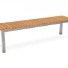 VILLANA Tasmania Gartenbank, Silver, Aluminium/Eukalyptus, hohe Belastbarkeit, FSC®-zertifiziertes Produkt