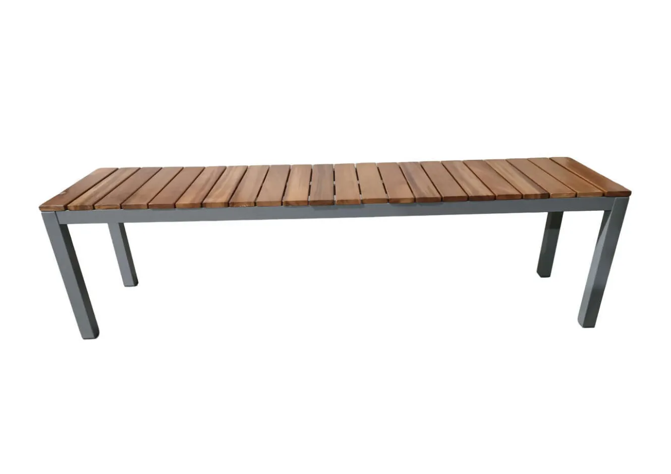 VILLANA Tasmania Gartenbank, Silver, Aluminium/Eukalyptus, hohe Belastbarkeit, FSC®-zertifiziertes Produkt