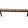 VILLANA Tasmania Gartenbank, anthrazit, Alu/Eukalyptus, hohe Belastbarkeit, witterungsbeständig, FSC®-zertifiziertes Produkt