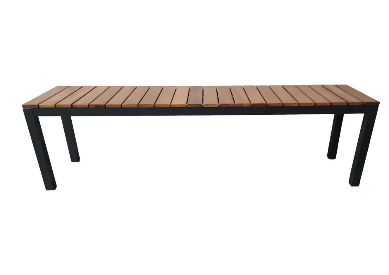 VILLANA Tasmania Gartenbank, anthrazit, Alu/Eukalyptus, hohe Belastbarkeit, witterungsbeständig, FSC®-zertifiziertes Produkt
