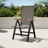 VILLANA Tasmania Klappstuhl, anthrazit/grau, Alu/Eukalyptus/Textilene, klappbar, FSC®-zertifiziertes Produkt