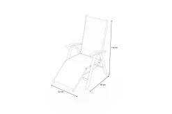 VILLANA Tasmania Relaxsessel, Dunkelgrau, Alu/Eukalyptus, atmungsaktiv,, FSC®-zertifiziertes Produkt
