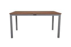 VILLANA Victoria Gartentisch, Alu/Akazie, silber, 150 x 90 x 74 cm, zertifiziertes Material, FSC®-zertifiziertes Produkt