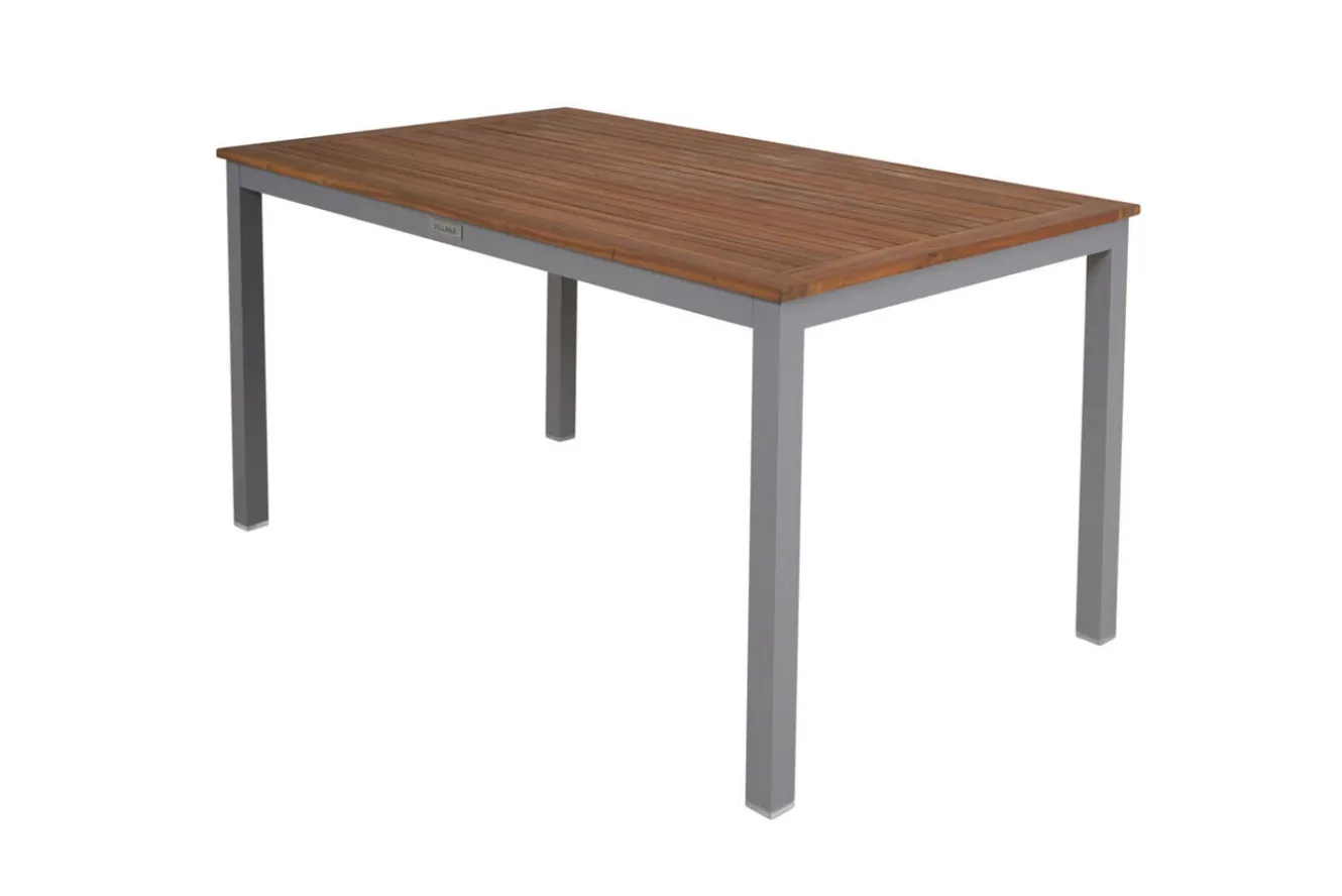 VILLANA Victoria Gartentisch, Alu/Akazie, silber, 150 x 90 x 74 cm, zertifiziertes Material, FSC®-zertifiziertes Produkt